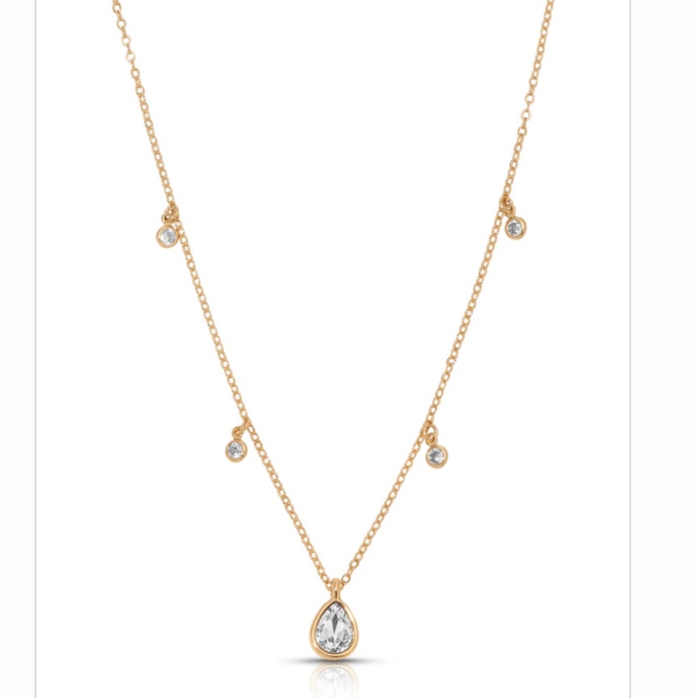 ettika Dripping in Crystals Drop Necklace, NWT